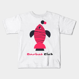 Rocket fish - funny design Kids T-Shirt